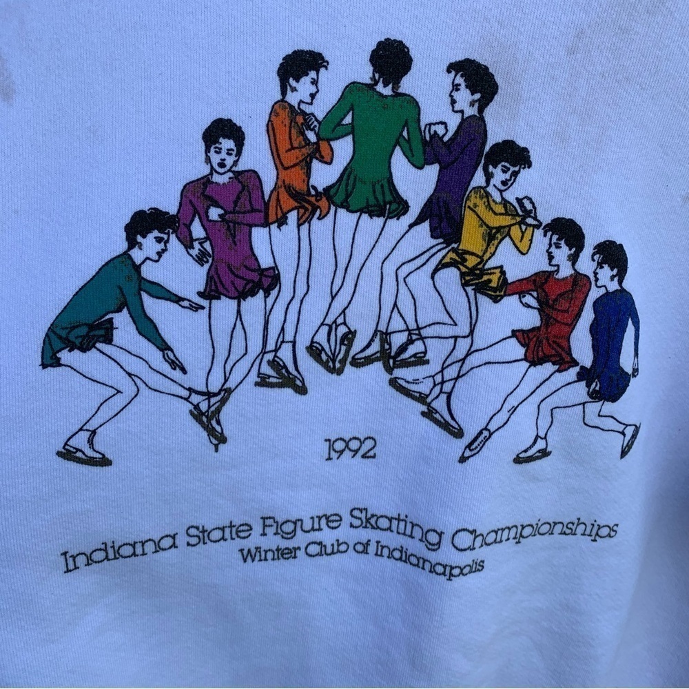 Vintage Indiana State Figure Skating Championships 1992 Crewneck Sweatshirt M - Picture 2 of 6